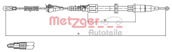 Metzger Handremkabel 11.5753