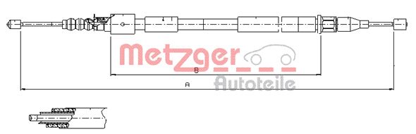 Metzger Handremkabel 11.5759