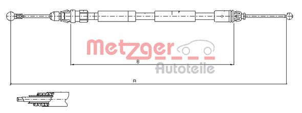 Handremkabel Metzger 11.6807