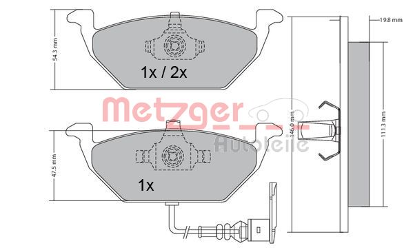 Metzger Remblokset 1170002