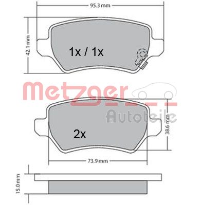 Remblokset Metzger 1170004