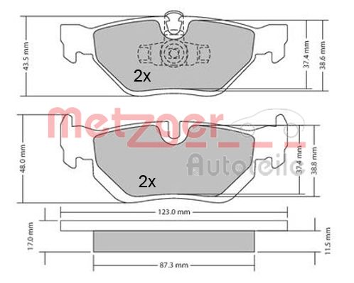 Metzger Remblokset 1170031