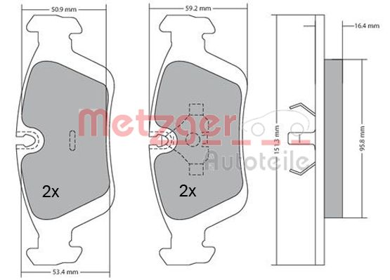 Metzger Remblokset 1170043