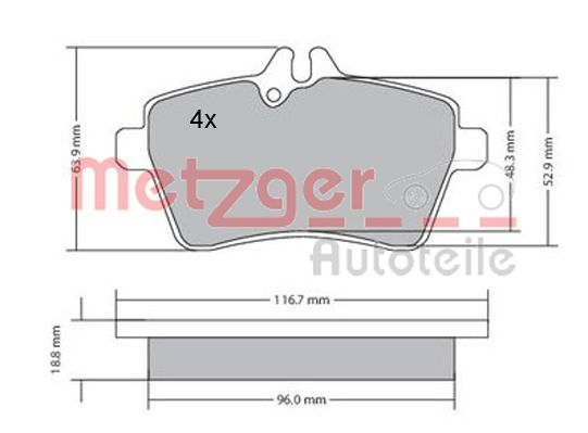 Metzger Remblokset 1170053