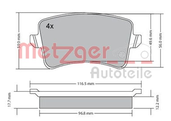 Remblokset Metzger 1170113