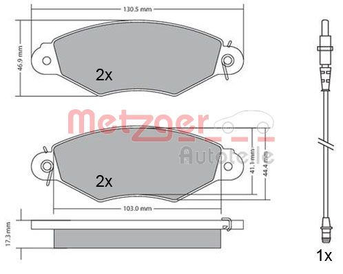 Metzger Remblokset 1170115