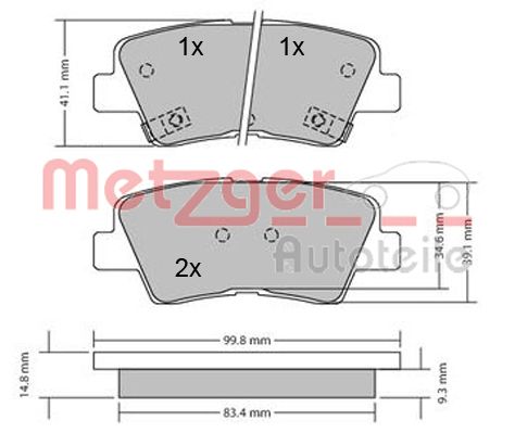 Metzger Remblokset 1170134