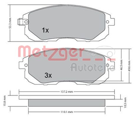 Metzger Remblokset 1170208