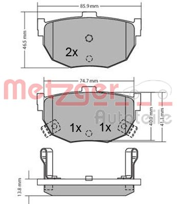 Metzger Remblokset 1170212