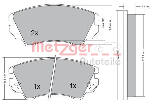 Metzger Remblokset 1170221