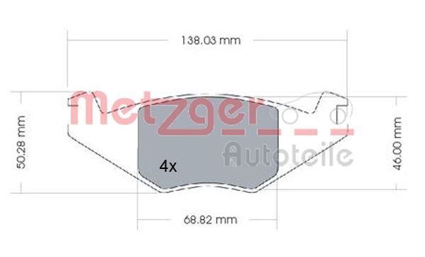 Metzger Remblokset 1170257