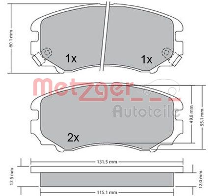 Metzger Remblokset 1170262