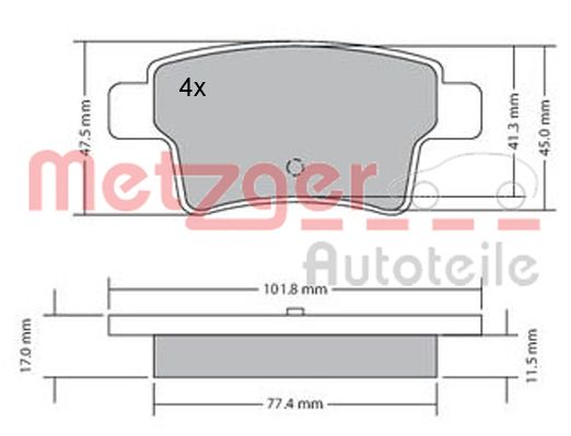 Remblokset Metzger 1170264