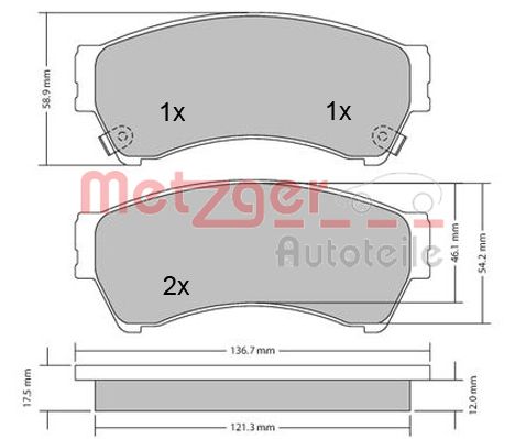 Metzger Remblokset 1170270