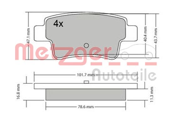 Metzger Remblokset 1170333