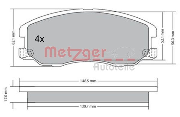 Remblokset Metzger 1170358