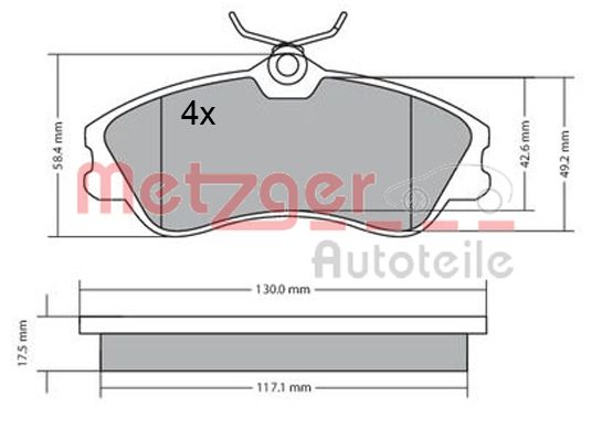 Remblokset Metzger 1170377