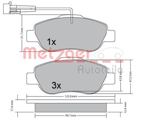 Metzger Remblokset 1170382