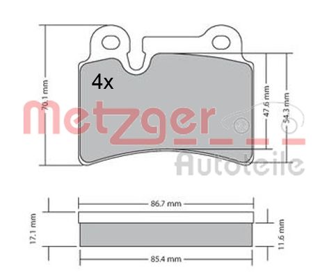 Metzger Remblokset 1170408