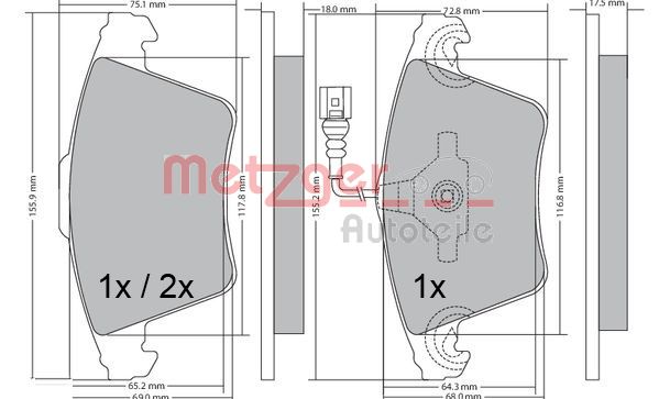 Metzger Remblokset 1170422