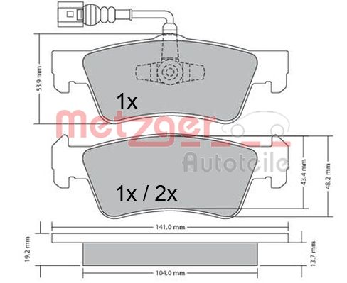 Metzger Remblokset 1170465