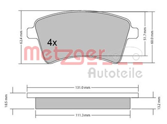 Metzger Remblokset 1170467