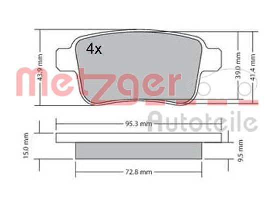 Metzger Remblokset 1170471