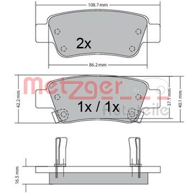 Metzger Remblokset 1170508