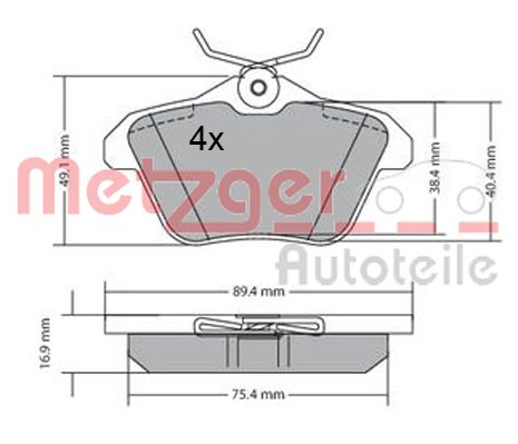 Metzger Remblokset 1170579