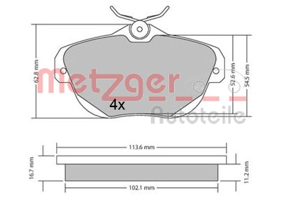 Metzger Remblokset 1170653