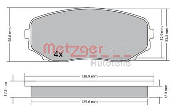 Metzger Remblokset 1170654