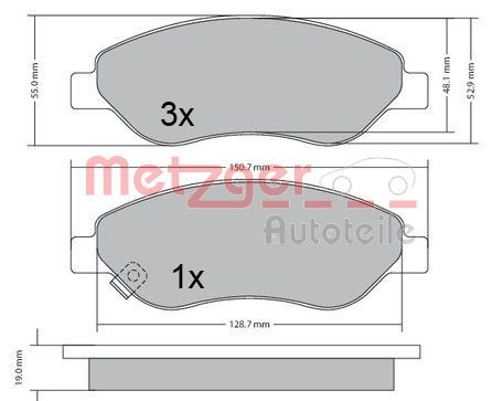 Remblokset Metzger 1170655