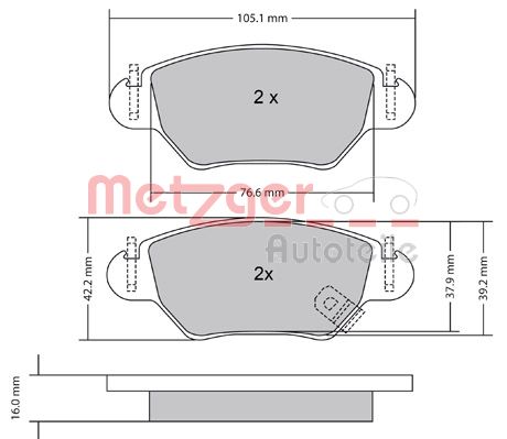 Remblokset Metzger 1170809