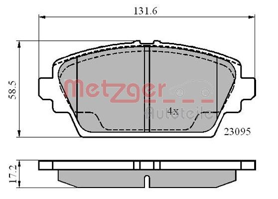 Remblokset Metzger 1170870