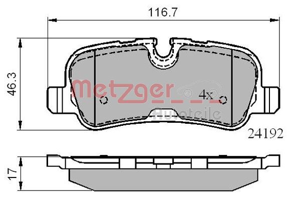Remblokset Metzger 1170877