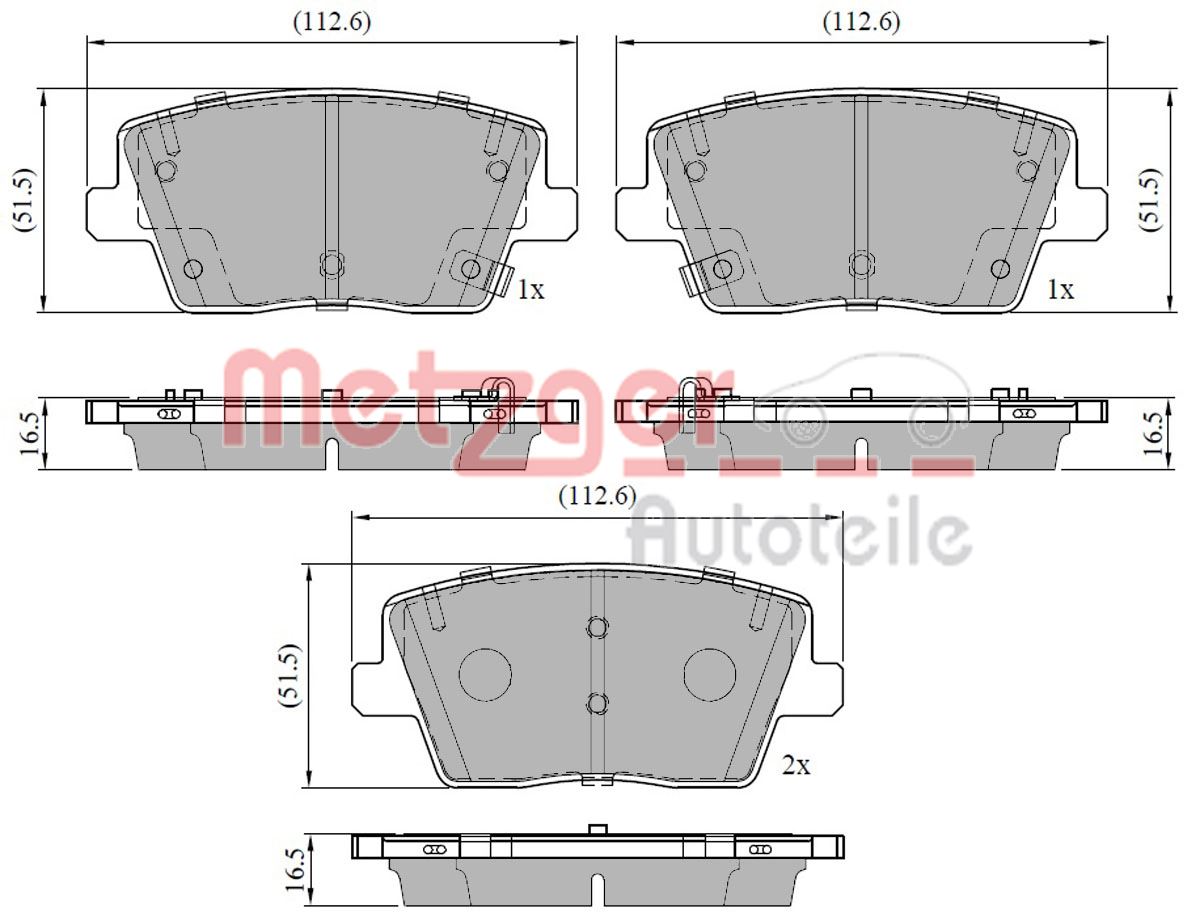 Remblokset Metzger 1170942