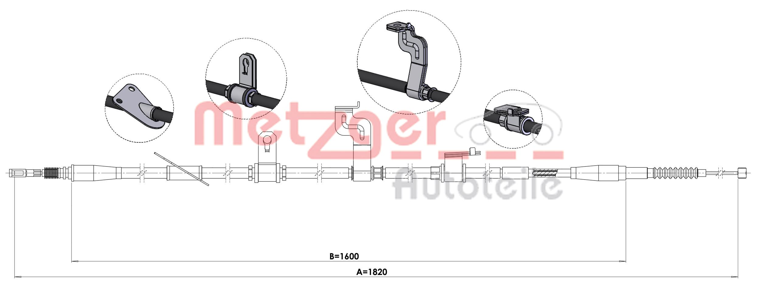 Handremkabel Metzger 17.2596