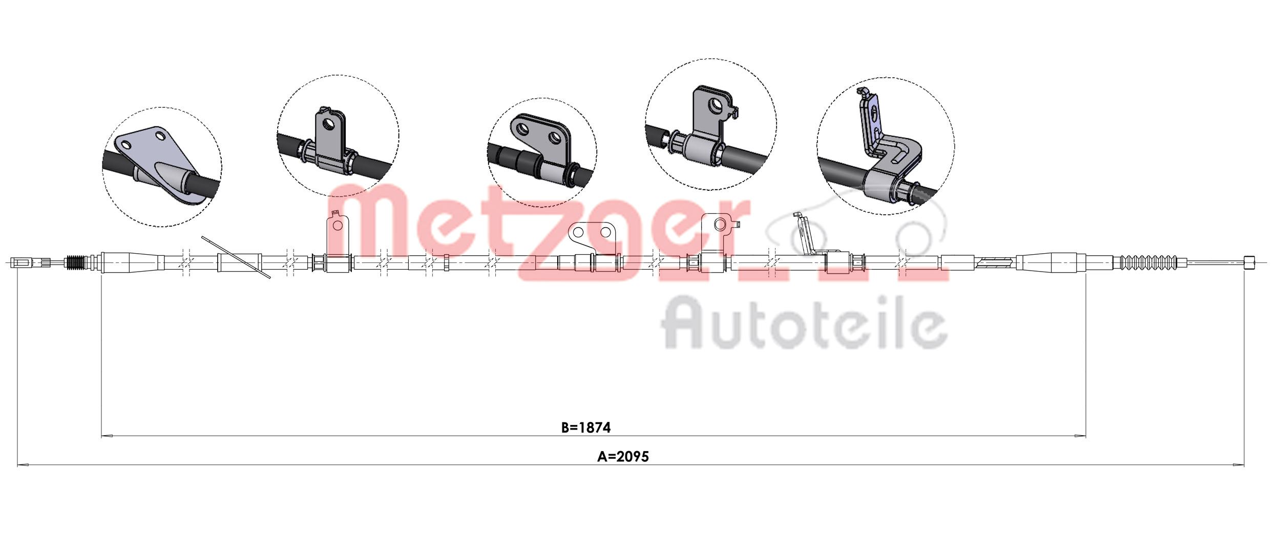 Handremkabel Metzger 17.2597