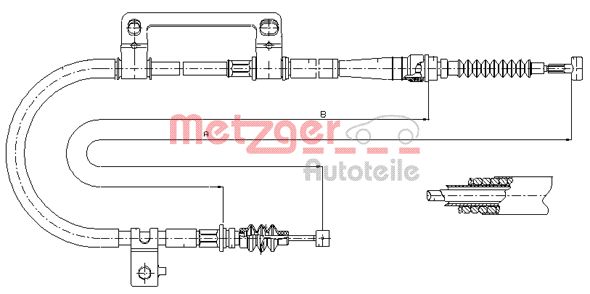 Handremkabel Metzger 17.6043
