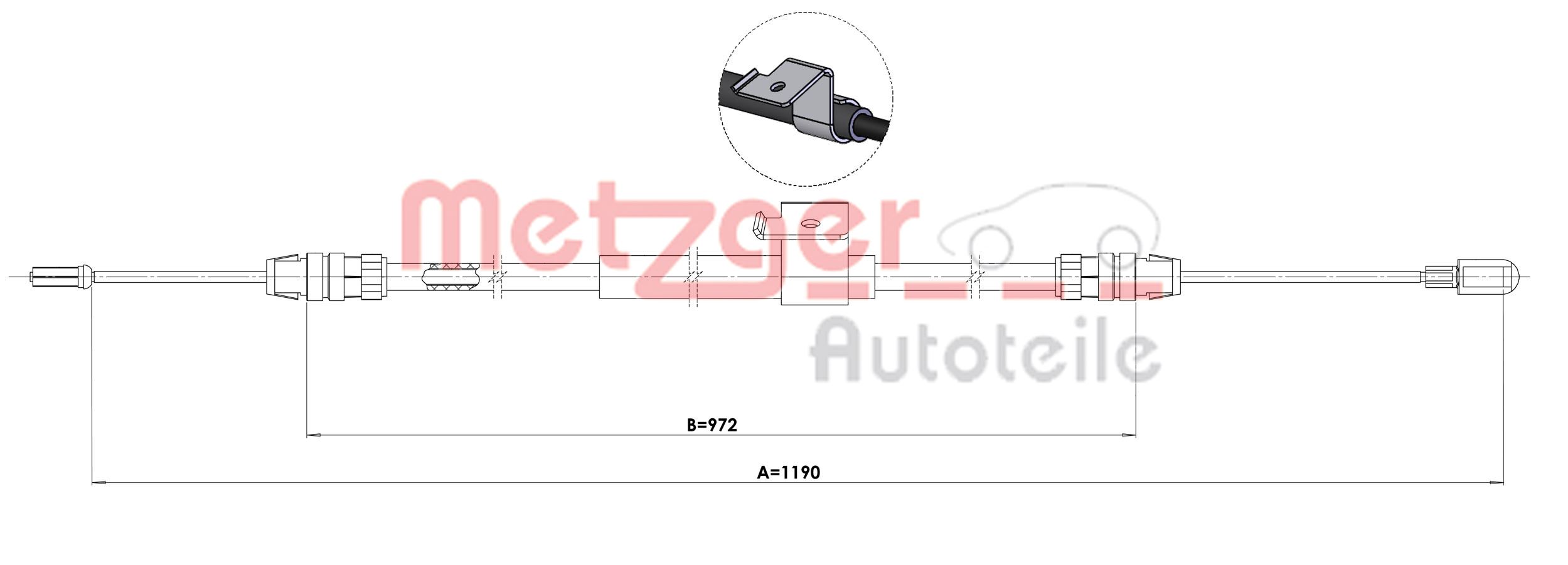 Metzger Handremkabel 1.FD021