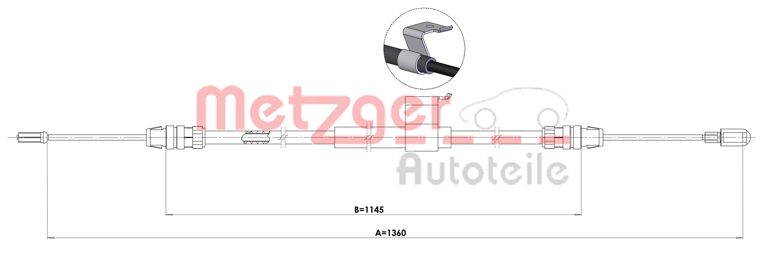 Metzger Handremkabel 1.FD022