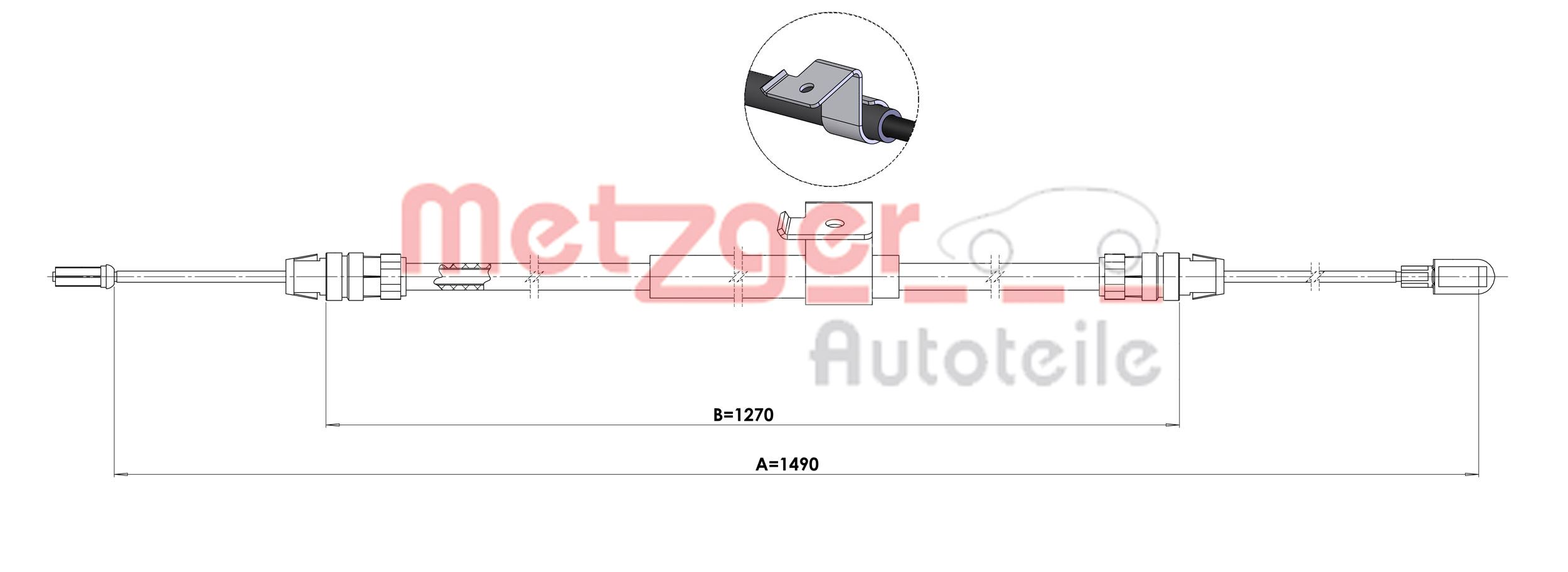 Handremkabel Metzger 1.FO001