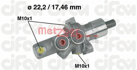 Hoofdremcilinder Metzger 202-175