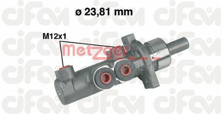 Hoofdremcilinder Metzger 202-280