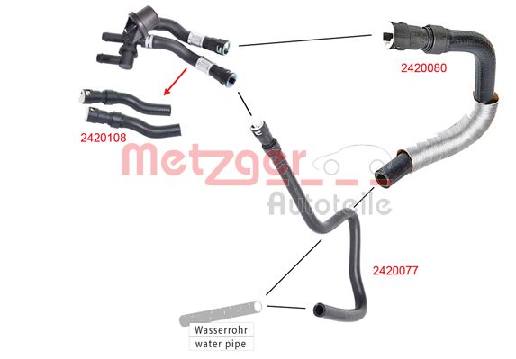 Metzger Radiateurslang 2420108