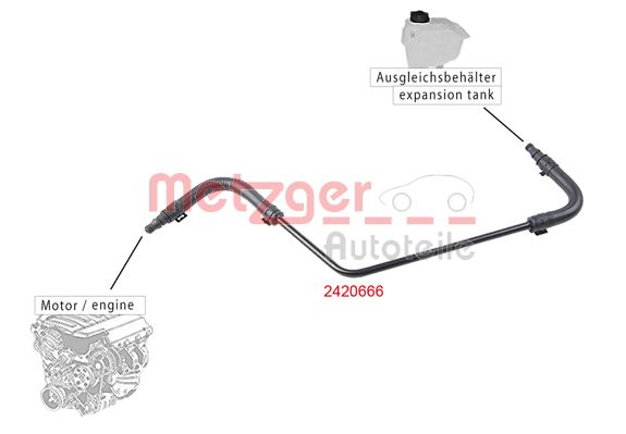 Metzger Koelvloeistof ontluchtingsslang 2420666