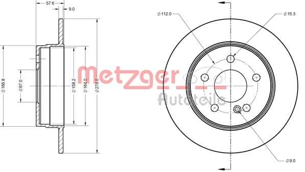 Remschijven Metzger 6110423