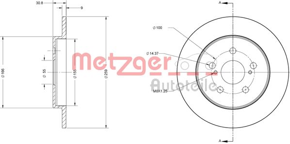 Remschijven Metzger 6110617