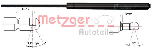 Gasveer, kofferruimte Metzger 2110356