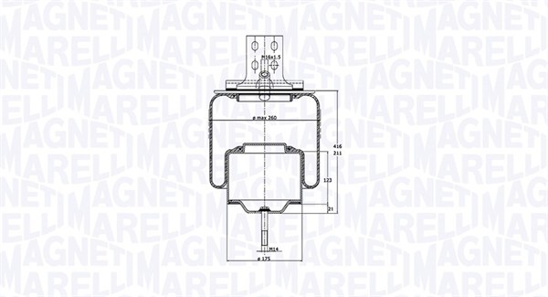 Magneti Marelli Veerbalg 030607020157